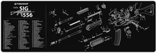 TekMat 36in Printed Gun Cleaning Mat Sig Sauer 556, Black, TEK-36-SIG556