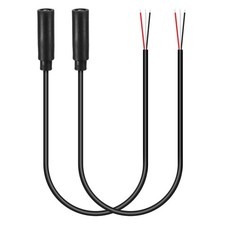 2PCS 1FT 3.5mm Female Jack to Bare Wire TRS 3 Pole Stereo Plug Cable 3 Colors