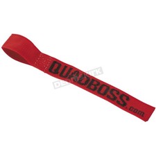 Quadboss Red Winch Hook Pull Strap - Qb Pull Strap