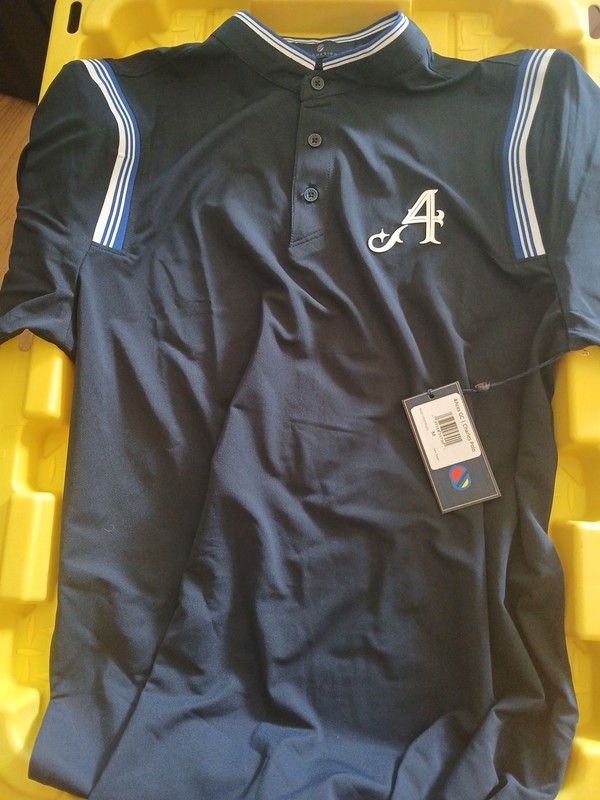 New 4 Four Aces Extracurricular LIV Golf Club GC Navy Charles Polo Shirt Medium