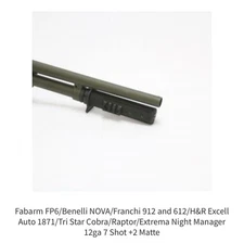 Choate Fabarm FP6 Night Manager Magazine Extension Kit 7 Shot Matte Black 12 GA