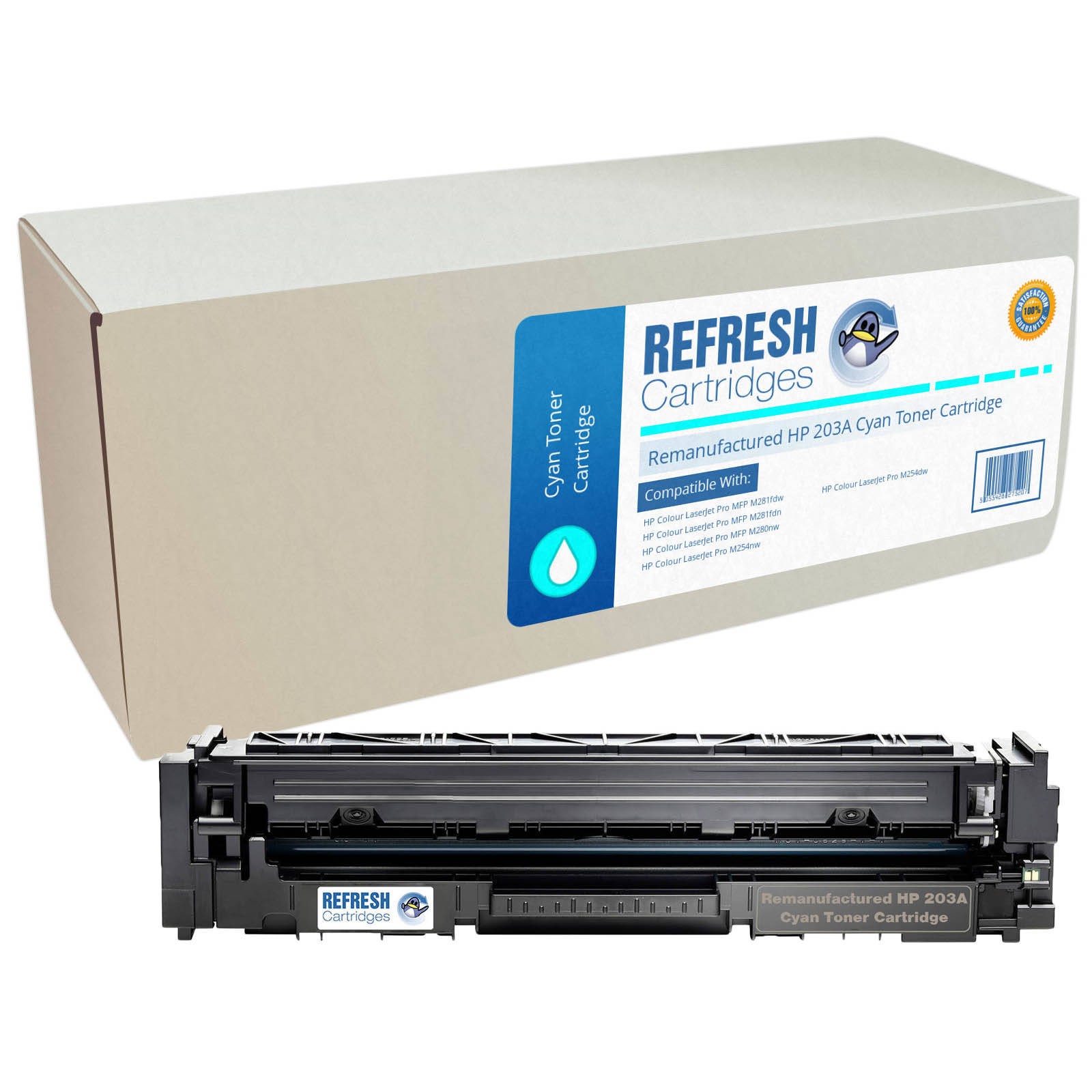 Refresh Cartridges Replacement Cyan CF541A Toner Compatible With HP Printers