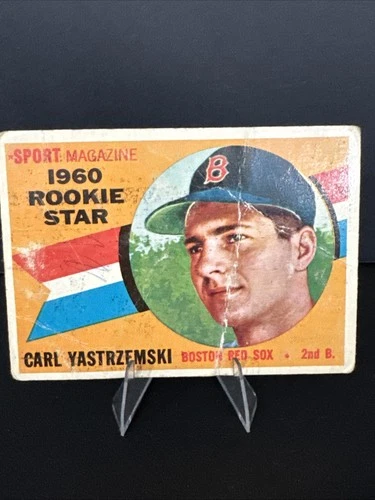 1960 Topps Carl Yastrzemski LOW GRADE (crease) Marks