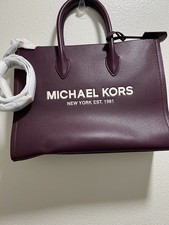 MICHAEL KORS Borsa a tracolla in pelle bordeaux Mirella 35S2G7ZC5L