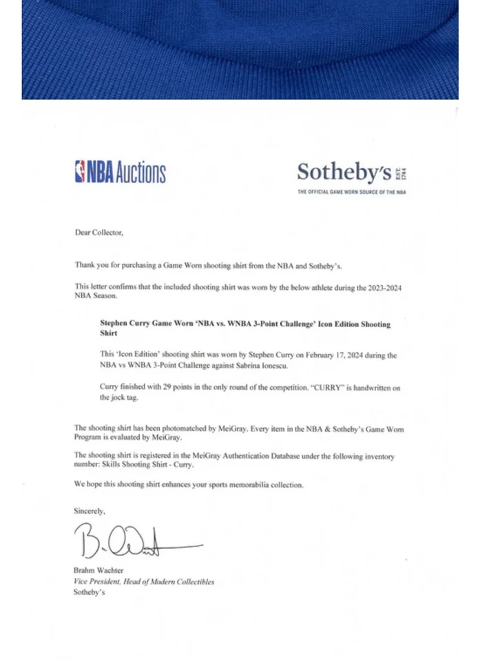 CAMISA DE TIRO STEPHEN CURRY "ICON EDITION" USADA EN JUEGOS 22/25 Jersey Fusion Foto 3 de 3