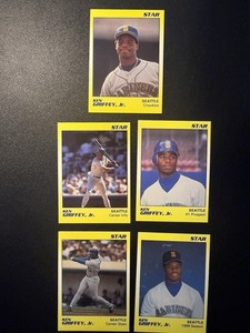 1990 STAR Yellow Ken Griffey Jr. Lot (5) — Clean!