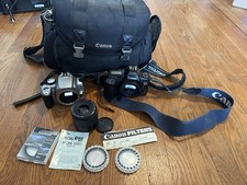 Canon EOS Digital Rebel XT / EOS Lot Lens Digital SLR Camera - Black with bag