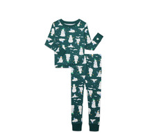 Wonder Nation Boys Cotton Snug Fit Long Sleeve Top  Pants Sleep Set 2-Piece 