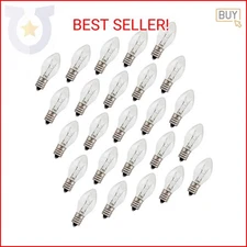 Creative Hobbies 7 Watt, 130V C7 Night Light, 40 Lumens, Long Life, Clear, E12 C