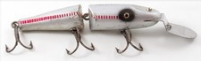 Vintage Creek Chub Silver Red Lines Special Order Jointed Pikie Lure 2600 FS