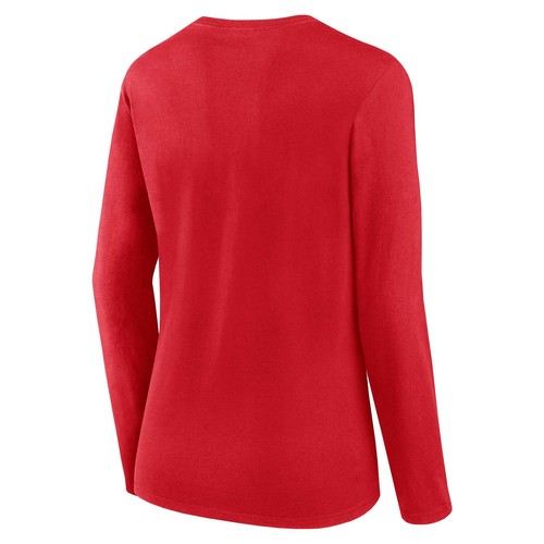 Women's Fanatics Red Washington Nationals Run The Bases Long Sleeve T-Shirt & - 第 3/5 張圖片
