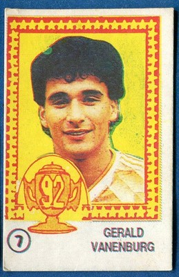 Gerald Vanenburg Super Star Dogus '92 Fußball Kaugummi Karte