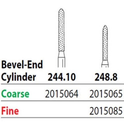 FG Coarse Diamond Bur Bevel-End Cylinder 248.8 Pack of 5 Dental