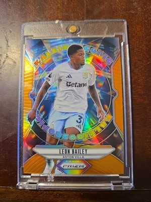 Leon Bailey /25 Kaleidoscope Orange SSP 2024-25 Panini Prizm Premier Soccer 
