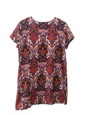 BOOHOO ORIENTAL PATTERN WOMEN’S SHORT SLEEVE TUNIC DRESS WITH ZIPPER / Size 10