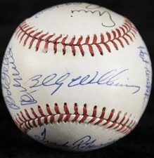 HALL OF FAME BASEBALL - AUTOGRAPHED SIGNED BASEBALL WITH CO-SIGNERS