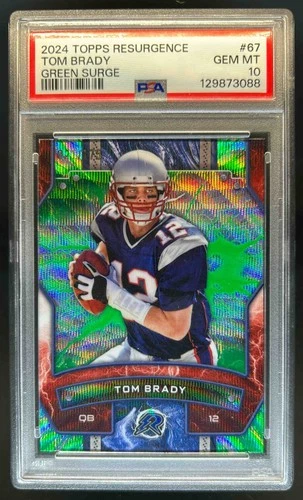 2024 Topps Resurgence Tom Brady Green Surge #/175 Patriots PSA 10 GEM MINT