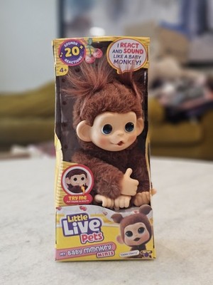 Little Live Pets My Baby Monkey Mini CHIKKI CHERRY Interactive 20+ Sounds