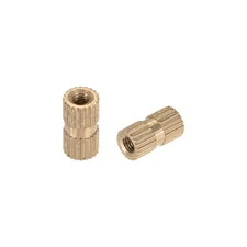 M3x10mm(L)x5mm(OD) Dadi per intaglio inserti filettati zigrinati in ottone 50pz