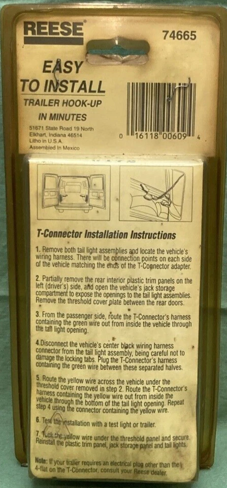 NUEVO CABLEADO DE REMOLQUE GENUINO REESE 74665 SE ADAPTA A FORD Foto 4 de 4