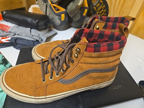 Vans SK8 hi MTE Mens All Weather Scotchguard Suede Hightop Glazed Ginger Sz 13