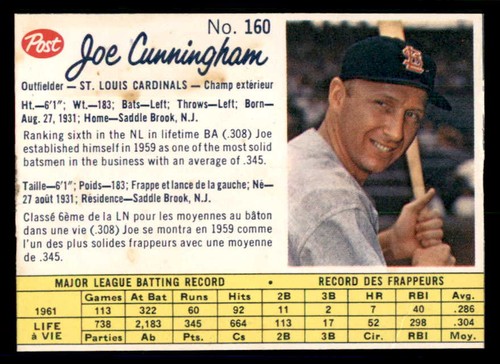 1962 Joe Cunningham #160
