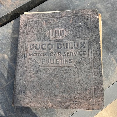 Vtg 1960s DuPont DUCO DULUX Motor Car Paint Service Bulletin Color Chips Book