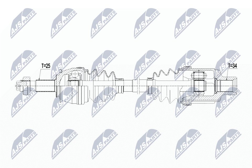 DRIVE SHAFT NPW-PL-061 FOR CHEVROLET OPEL MOKKA/X LUJ 1.4L LUD 1.7L 4cyl TRAX - Image 3