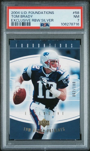2004 Upper Deck Foundations - Tom Brady #58 Exclusive Rainbow Silver /100