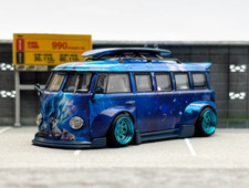 Liberty 164 Blue Vw T1 Camper Van Bus Kombi Dragon Model Diecast Metal Car