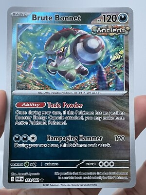 123/182 pokemon card Brute Bonnet 123/182 Ancient Holo Pokemon TCG Paradox Rift NM/M