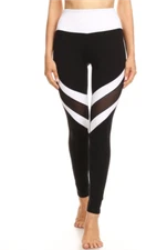 LA Society Black/White Mesh Legging