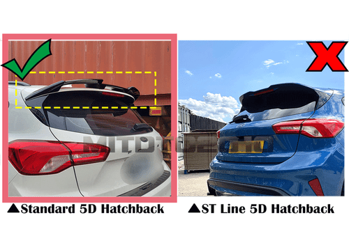 19-25 Fit For Ford Focus MK4 Hatchback OE Style Rear Roof Trunk Spoiler Unpaint - Foto 2 di 5