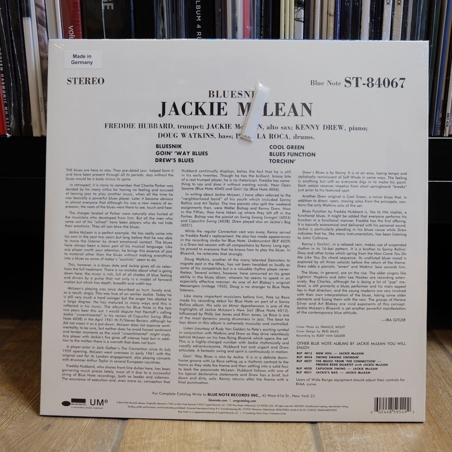 米LP Jackie McLean Bluesnik BLP4067BST84067 Blue Note /00260 2023 Jackie McLean – Bluesnik Vinyl Record LP – Blue Note ST