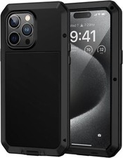 Heavy Duty Armor Metal Case Cover for iPhone 16 15 14 13 12 11 Pro Max 8 7 SE 3