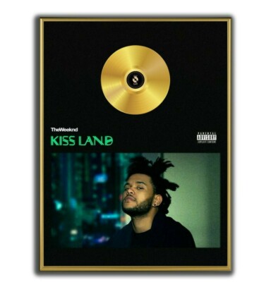 The Weeknd Poster, Kiss Land  GOLD/PLATINIUM CD, gerahmtes Poster HipHop Rap