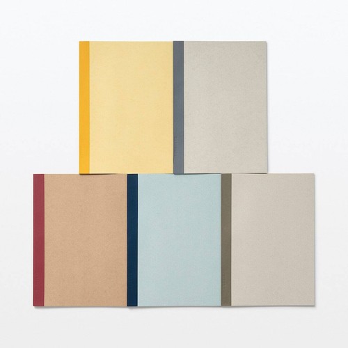 Nuovo 2024 Muji set di 5 libri con 5 colori taglia B5 dal Giappone - Foto 6 di 6