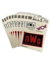  Lot of 10 WCW NWO Wrestling 1998 SHEET DECAL CAR Static Cling Vintage NOS
