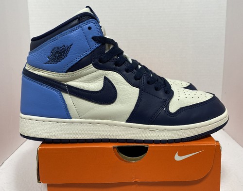 Nike Air Jordan 1 Retro High OG Obsidian Blue UNC GS 575441-140 size 7Y  Chicago | eBay