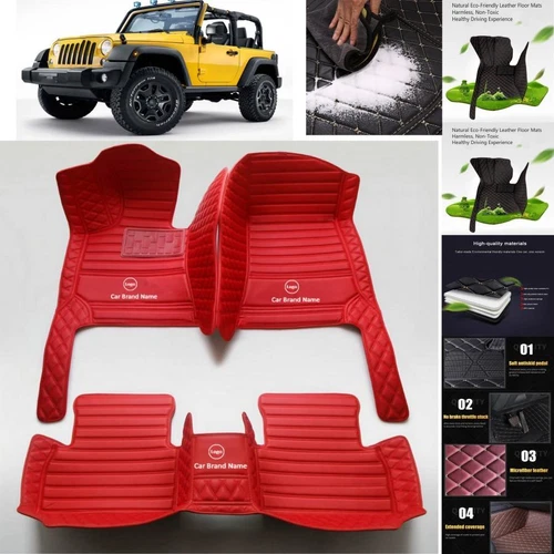 For JEEP Wrangler Car Floor Mats All Weather Carpet Custom Floor Liner Auto Mats - Imagen 14 de 35