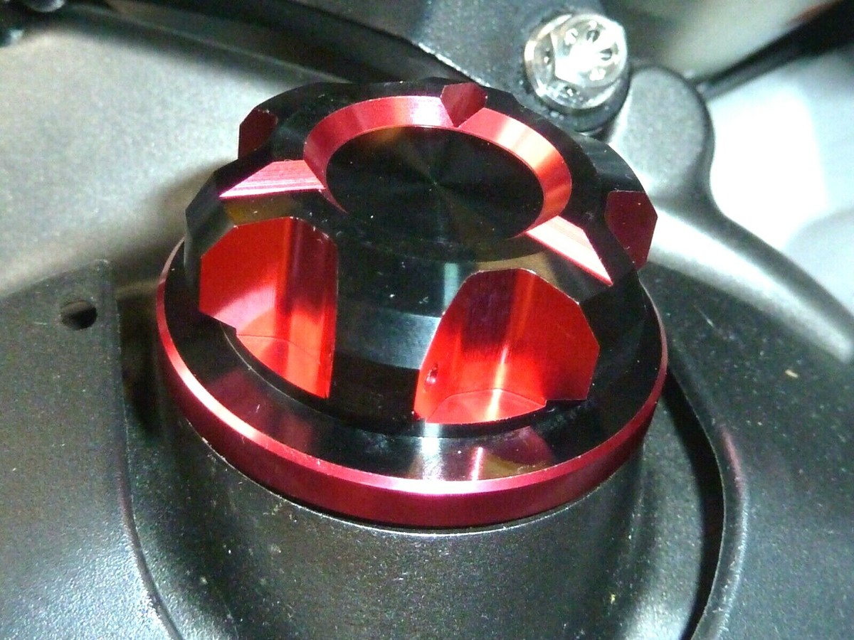 Kawasaki ZX636 Ninja 2003-2021 Öleinfülldeckel Rot Doppelt