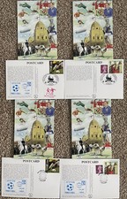 England v Germany 2000 First Day ‘Cover’/Postcard Set Of 4