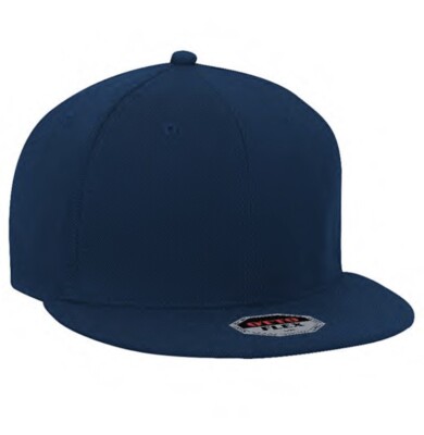 NEW BLUE OTTO CAP HAT FLEX FIT S/M ADULT SZ FITTED FLAT BILL FITTED