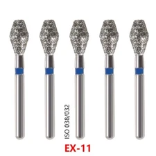 50 Dental Diamond Ball Round Bur Medium FG 1.6mm High Speed Handpiece EX-11