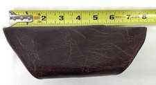Fossil Sunglass Eye Glass Leather Case Brown Magnetic Closure