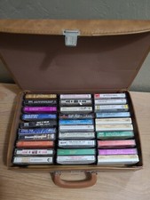 Vintage 30 Cassette Tape LOT Full Case See Pics For Titles  6