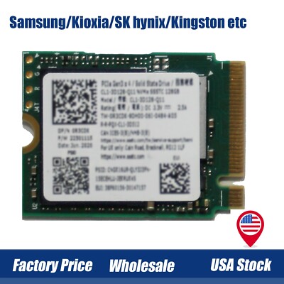 Samsung/Kioxia/Kingston etc. 2230 NVMe M.2 128GB/256GB/512GB SSD - Random Brand
