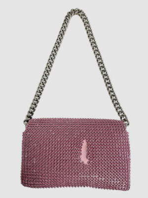 Marc Jacobs Women's Pink The J Marc Rhinestone Logo Mini Shoulder