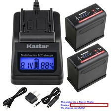 Kastar Battery LCD Fast Charger for BP-970G BP-975  Canon UC-V300 UC-X1 UC-X1Hi