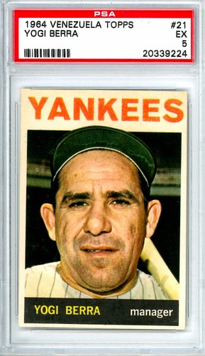 Yogi Berra #21 1964 Venezuela Topps card